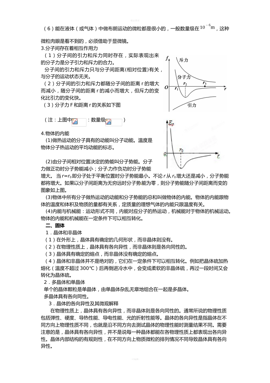 高中物理3-3热学知'识点归纳(好用)_第2页