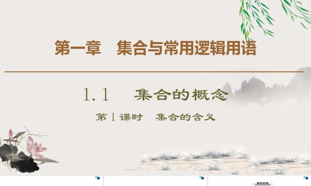 人教版高中数学必修第一册1.1 第1课时 集合的含义 (课件).pptx