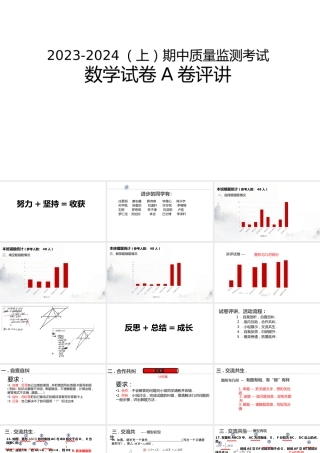 2023-2024九年级数学半期试卷（一诊）评讲【课件】.pptx