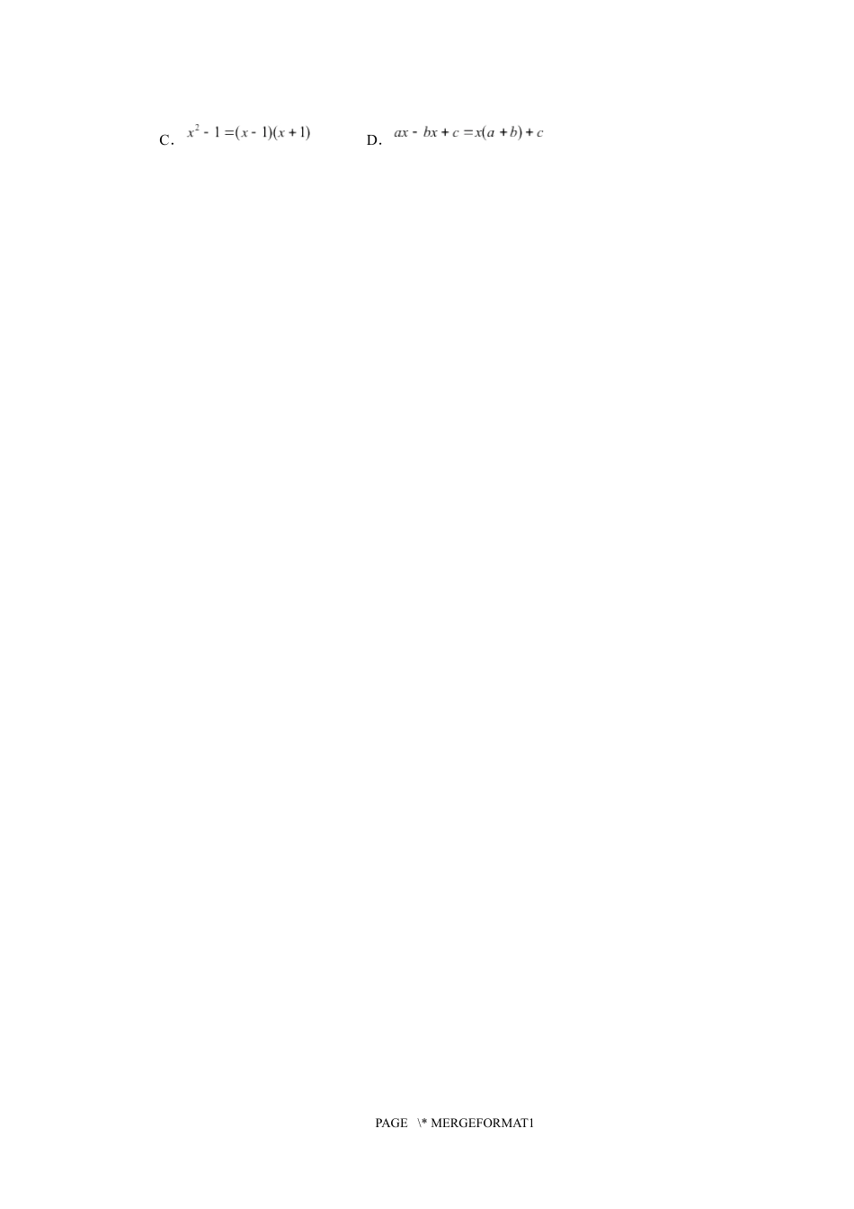 2023-2024学年北师版八年级数学寒假专题拔高作业 第5节 因式分解1（含答案）.docx_第4页