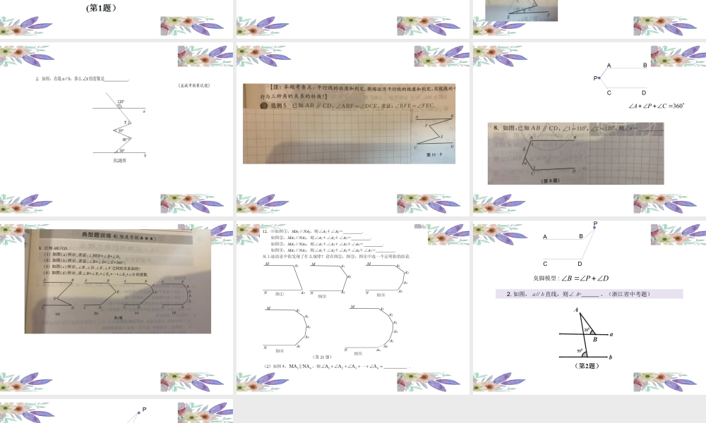 2023-2024学年度北师七下数学平行线的模型【课件】.ppt