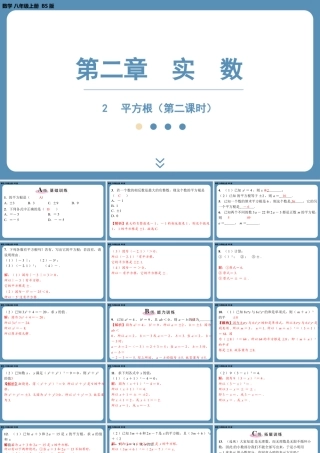 2024-2025学年度北师版八上数学2.2平方根（第二课时）【课外培优课件】.pptx