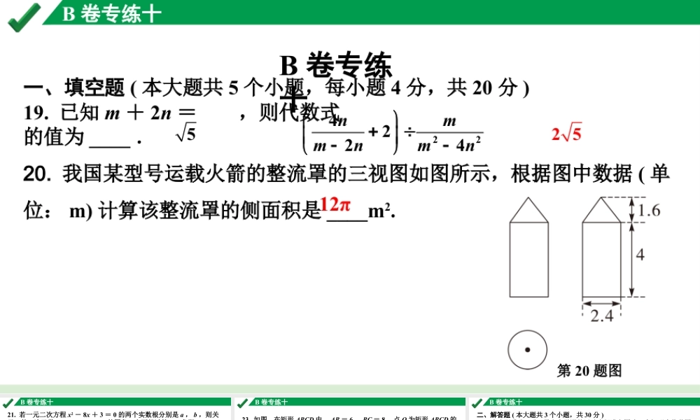 2024成都中考数学B卷专项强化训练10.B卷专练十课件.pptx
