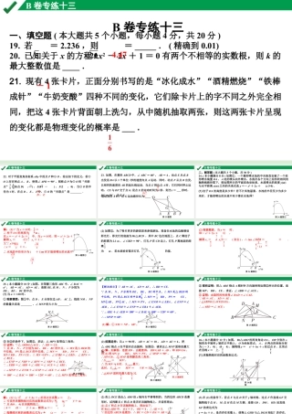 2024成都中考数学B卷专项强化训练13.B卷专练十三课件.pptx