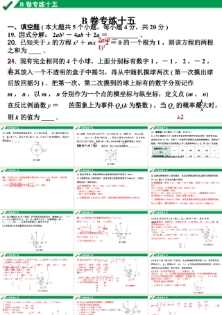 2024成都中考数学B卷专项强化训练15.B卷专练十五课件.pptx