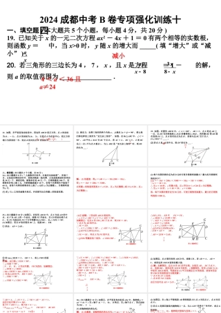 2024成都中考数学B卷专项强化训练十四【课件】.pptx