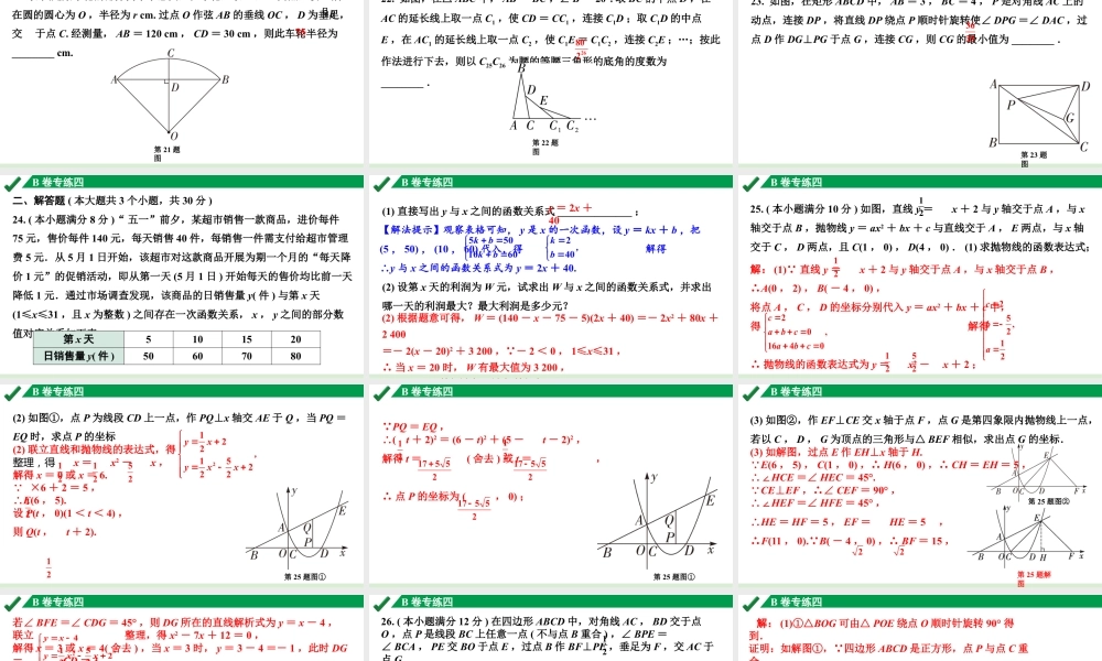 2024成都中考数学B卷专项强化训练四课件.pptx