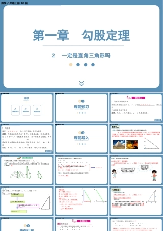 2024-2025学年度北师版八上数学1.2一定是直角三角形吗【课件】.pptx