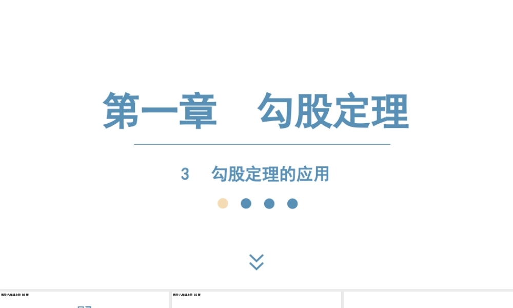 2024-2025学年度北师版八上数学1.3勾股定理的应用【课件】.pptx