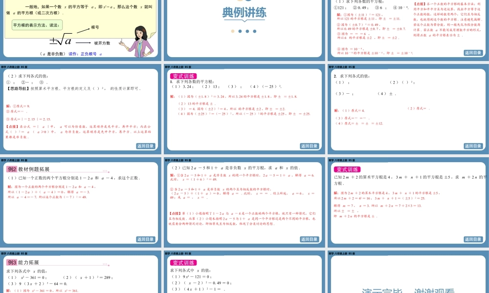 2024-2025学年度北师版八上数学2.2平方根(第二课时)【课件】.pptx