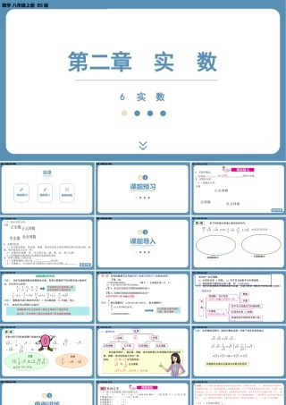 2024-2025学年度北师版八上数学2.6 实　数【课件】.pptx