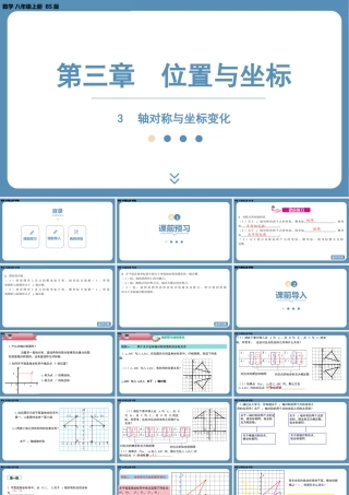 2024-2025学年度北师版八上数学3.3轴对称与坐标变化【课件】.pptx
