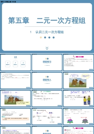 2024-2025学年度北师版八上数学5.1认识二元一次方程组【课件】.pptx