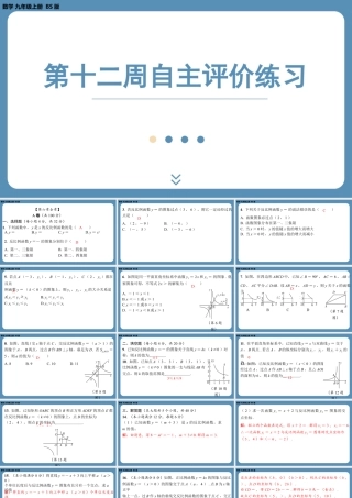 2024-2025学年度北师版九上数学-第十二周自主评价练习【上课课件】.pptx