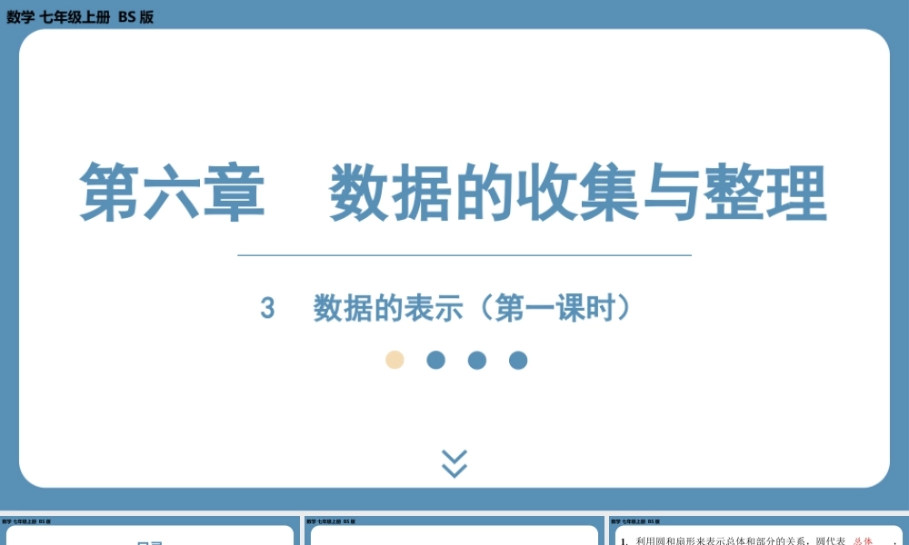 2024-2025学年度北师版七上数学6.3数据的表示（第一课时）【课件】.pptx