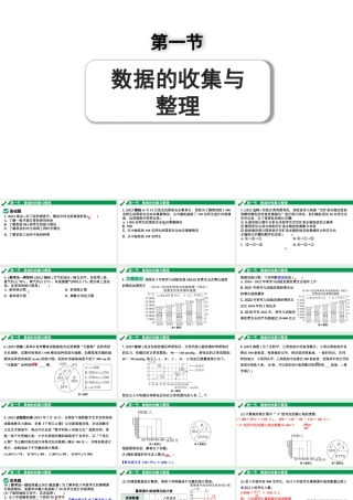 2024成都中考数学第一轮专题复习之第八章 第一节 数据的收集与整理 练习课件.pptx