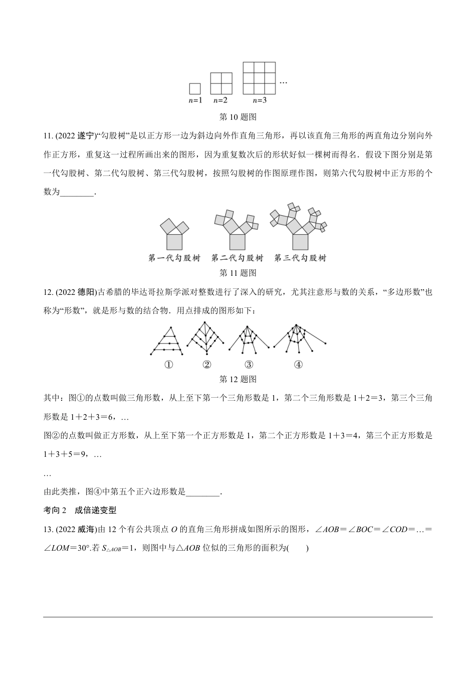 2024成都中考数学第一轮专题复习之第三部分 重难题型分类练1.题型一 规律探索题【无答案】.pdf_第3页