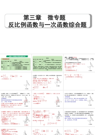 2024成都中考数学第一轮专题复习之第三章  微专题  反比例函数与一次函数综合题 教学课件.pptx