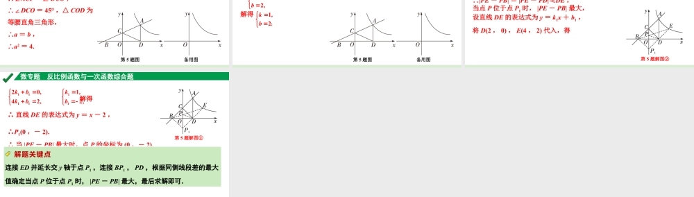 2024成都中考数学第一轮专题复习之第三章 微专题 反比例函数与一次函数综合题 练习课件.pptx