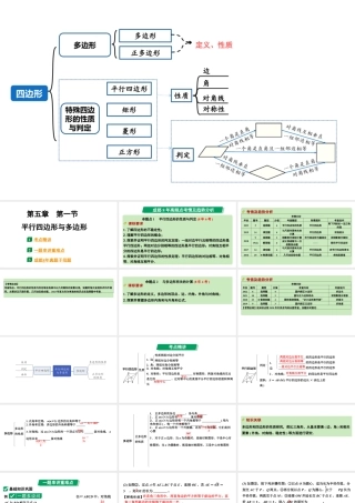 2024成都中考数学第一轮专题复习之第五章 第一节 平行四边形与多边形 课件.pptx