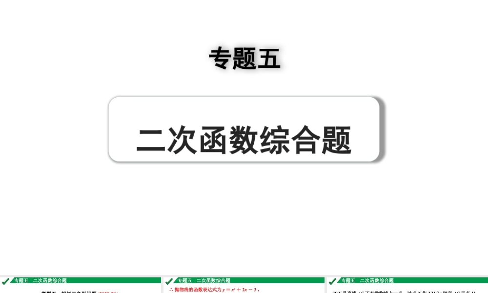 2024成都中考数学第一轮专题复习之专题五 类型五 相似三角形问题 教学课件.pptx