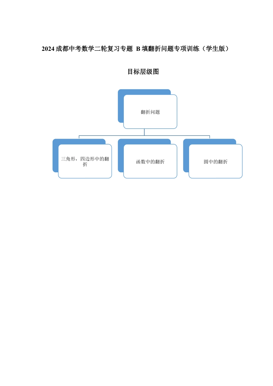 2024成都中考数学二轮复习专题 B填翻折问题专项训练（含答案）.docx_第1页