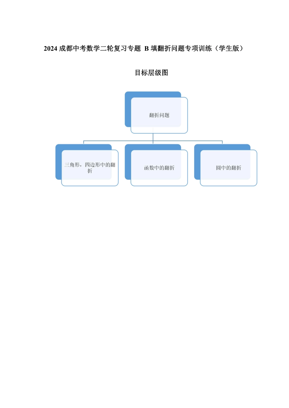 2024成都中考数学二轮复习专题 B填翻折问题专项训练(含答案).pdf_第1页