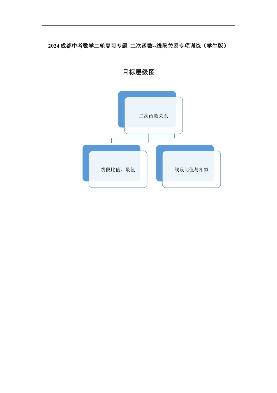 2024成都中考数学二轮复习专题 二次函数--线段关系专项训练（含答案）.docx_第1页