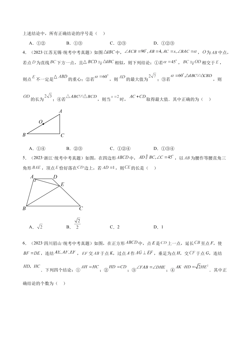 2024成都中考数学一轮复习专题 等腰三角形与直角三角形 (含解析).docx_第2页