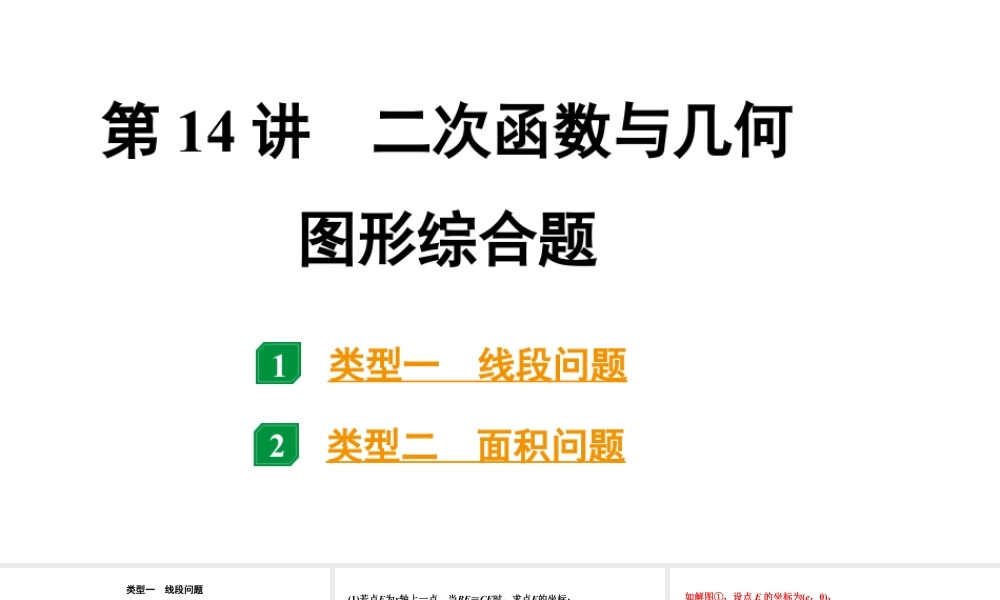 2024贵阳中考数学一轮贵阳中考考点研究 第14讲 二次函数与几何图形综合题(课件).pptx
