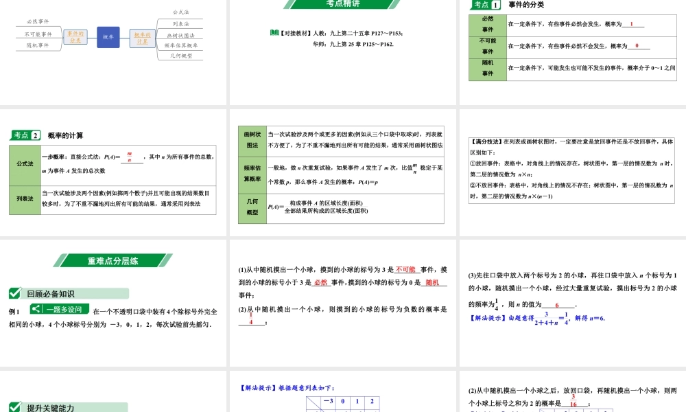 2024海南中考数学二轮重点专题研究 第32课时 概 率(课件).pptx