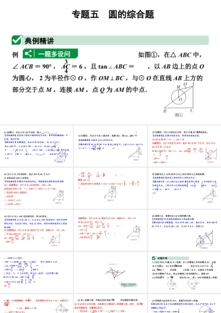 2024河北中考数学二轮重难专题研究 专题五 圆的综合题（课件）.pptx