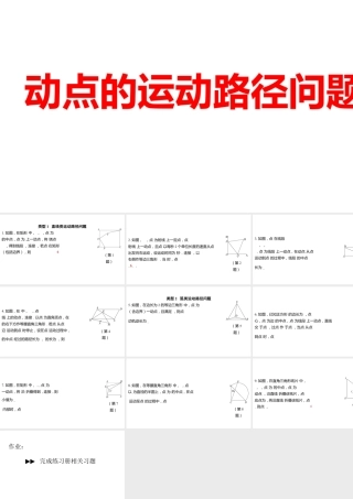 2024河南中考数学二轮复习微专题 动点的运动路径问题 课件.pptx