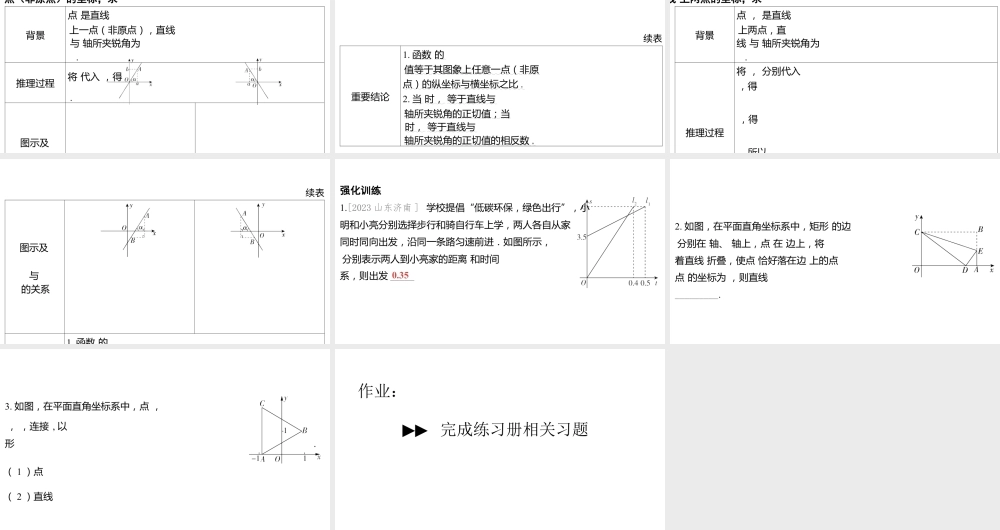 2024河南中考数学二轮复习微专题 根据直线上点的坐标求“k”值思维引导系列 课件.pptx
