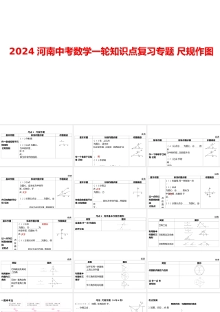 2024河南中考数学一轮知识点复习专题 尺规作图 课件.pptx