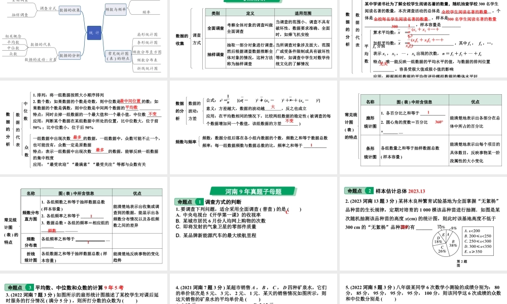 2024河南中考数学专题复习  统  计  课件.pptx