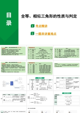 2024河南中考数学专题复习 全等、相似三角形的性质与判定 课件.pptx
