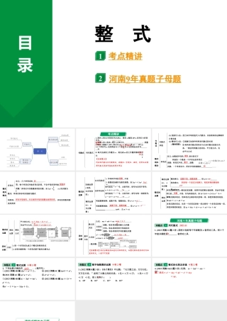 2024河南中考数学专题复习 整式 课件.pptx