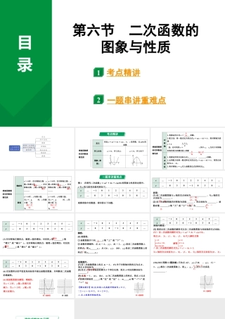 2024河南中考数学专题复习第三章 第六节 二次函数的图象与性质 课件.pptx
