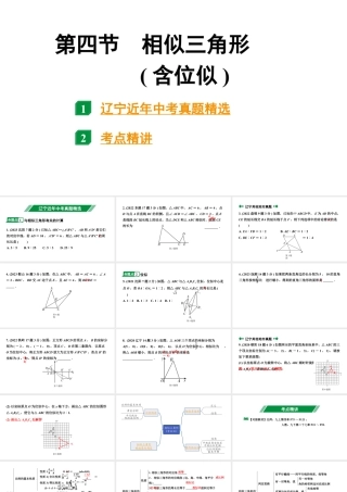 2024辽宁中考数学二轮中考考点研究 4.4 相似三角形(含位似) (课件).pptx