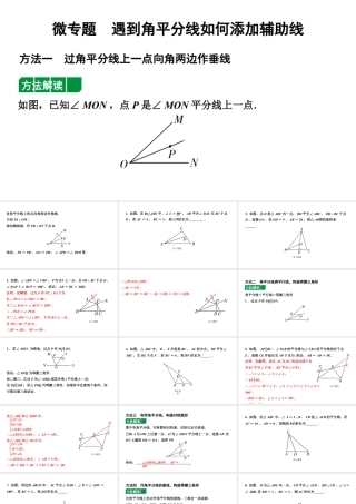 2024辽宁中考数学二轮专题复习 微专题  遇到角平分线如何添加辅助线（课件）.pptx