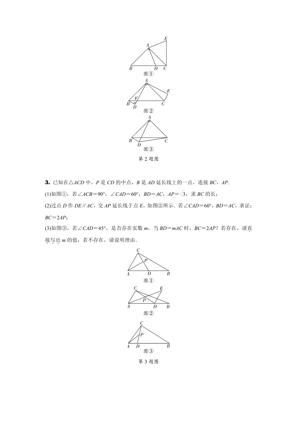 2024内蒙古中考数学二轮专项训练 题型十二 几何综合题（含答案）.pdf_第2页