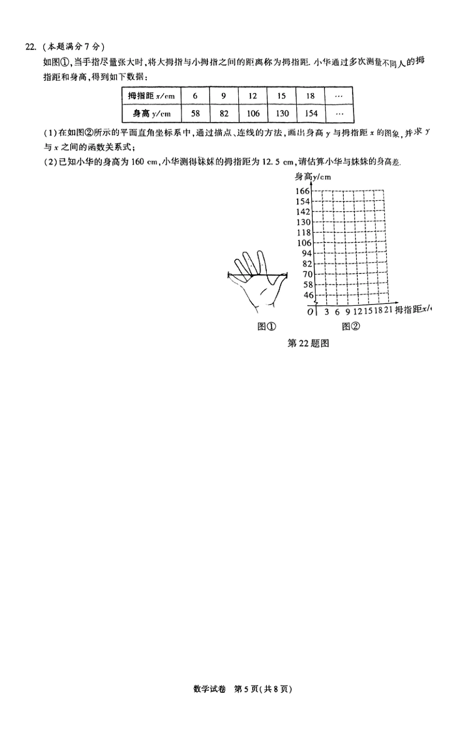 2024年陕西省初中学业水平考试数学A卷【无答案】.pdf_第5页