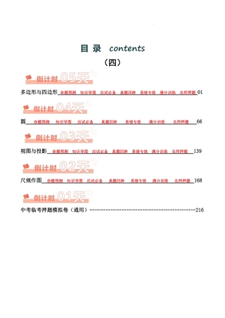 2024陕西中考数学考前5天——1天终极冲刺攻略专项训练（含答案）.pdf