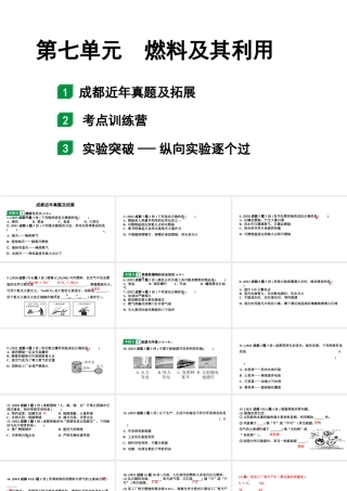 2024成都中考化学二轮复习 第七单元 燃料及其利用（课件）.ppt