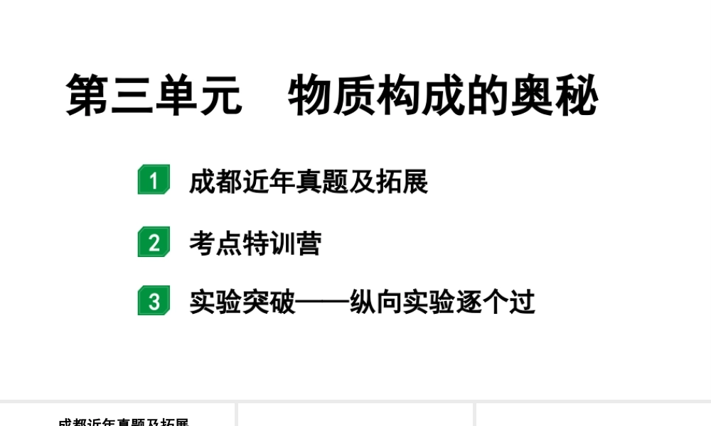 2024成都中考化学二轮复习 第三单元 物质构成的奥秘(课件).pptx