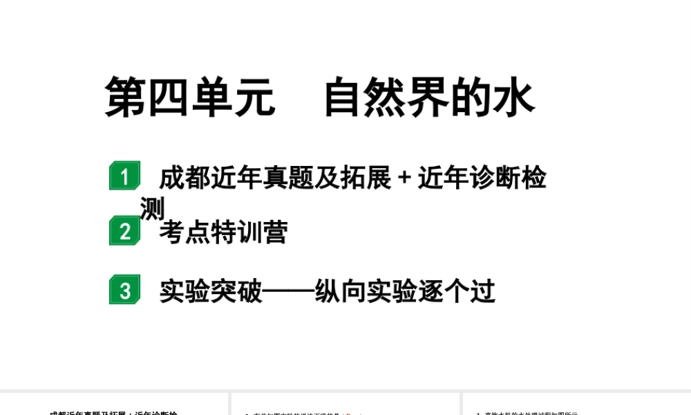 2024成都中考化学二轮复习之中考题型研究 第四单元 自然界的水(课件).ppt
