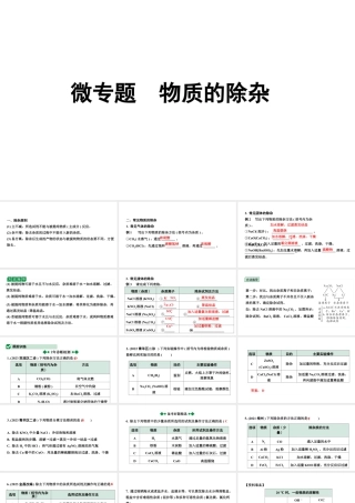 2024成都中考化学二轮复习之中考题型研究 微专题 物质的除杂（课件）.pptx