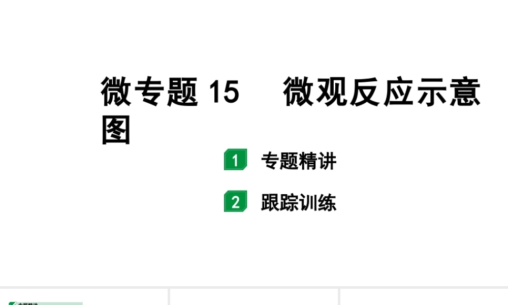 2024福建中考化学二轮中考题型研究 微专题15 微观反应示意图(课件).pptx