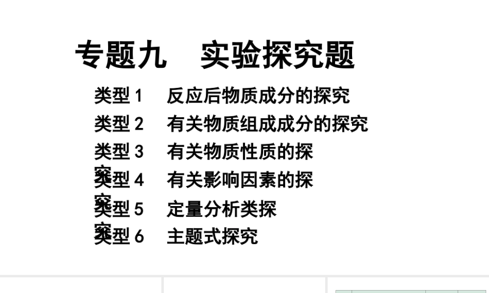 2024甘肃中考化学二轮复习专题九 实验探究题(课件).pptx
